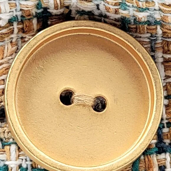 Vintage Silk Womens Tweed Blazer Jacket With Button Front & Pockets Size 16 - Picture 7 of 11